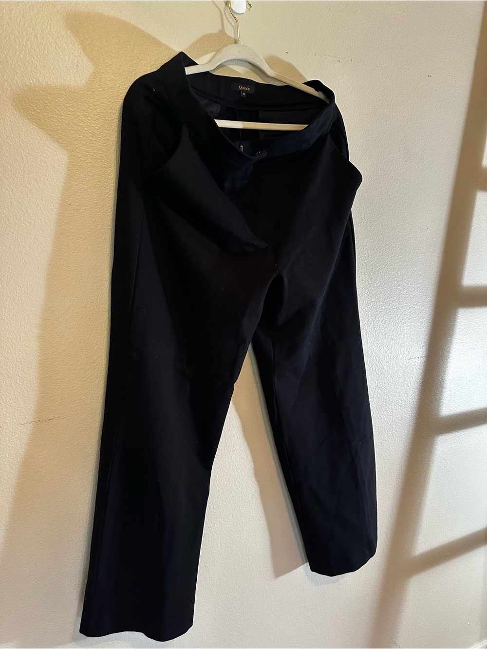 Quince Black Ultra-Stretch Ponte Trouser in black